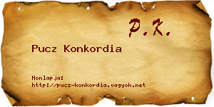 Pucz Konkordia névjegykártya